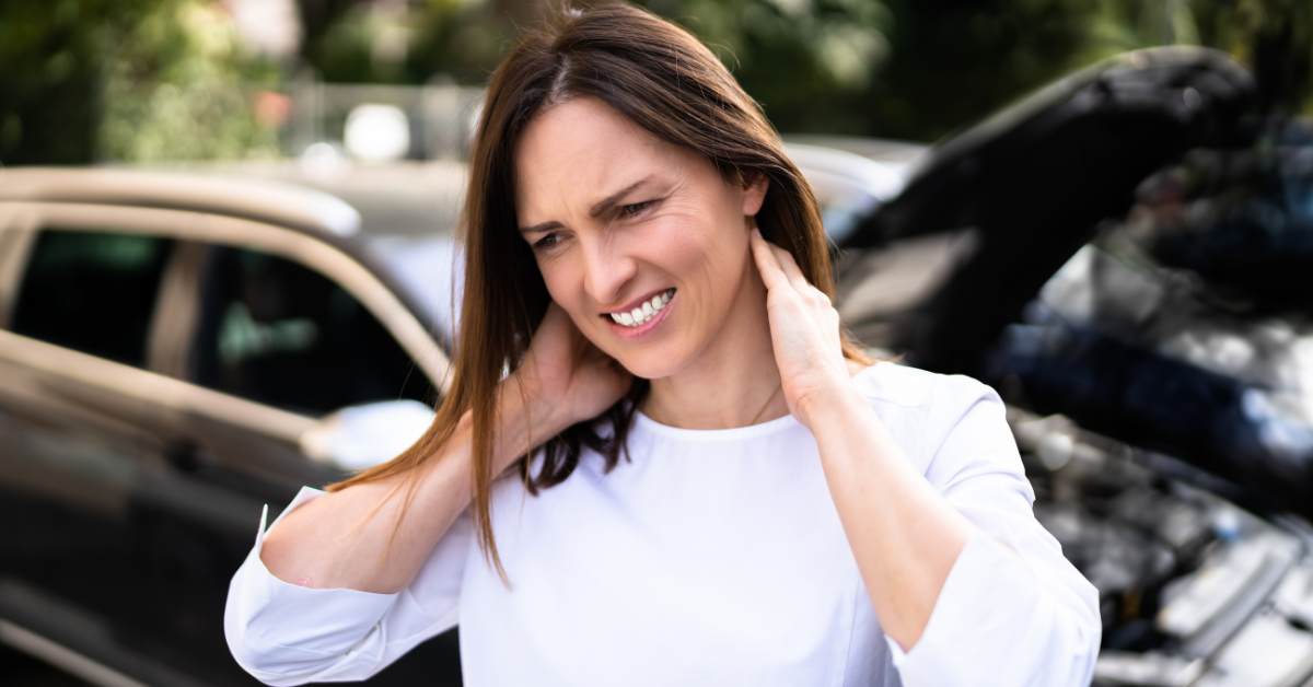 Photo of a woman post car accident in South Carolina. Trust Carolina Physical Therapy if you experience a car accident and let us help you recover fast.