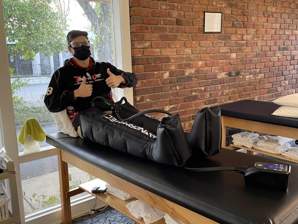 what are normatec boots? Normatech recovery system is used for workout recovery at Carolina Physical Therapy & Sports Medicine